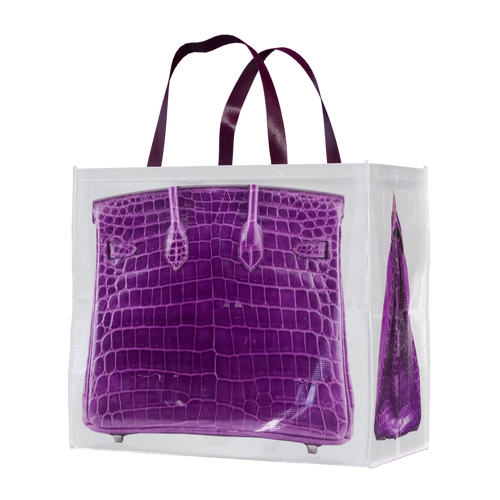 AMETHYST BIRKIN GROCERY BAG BACK