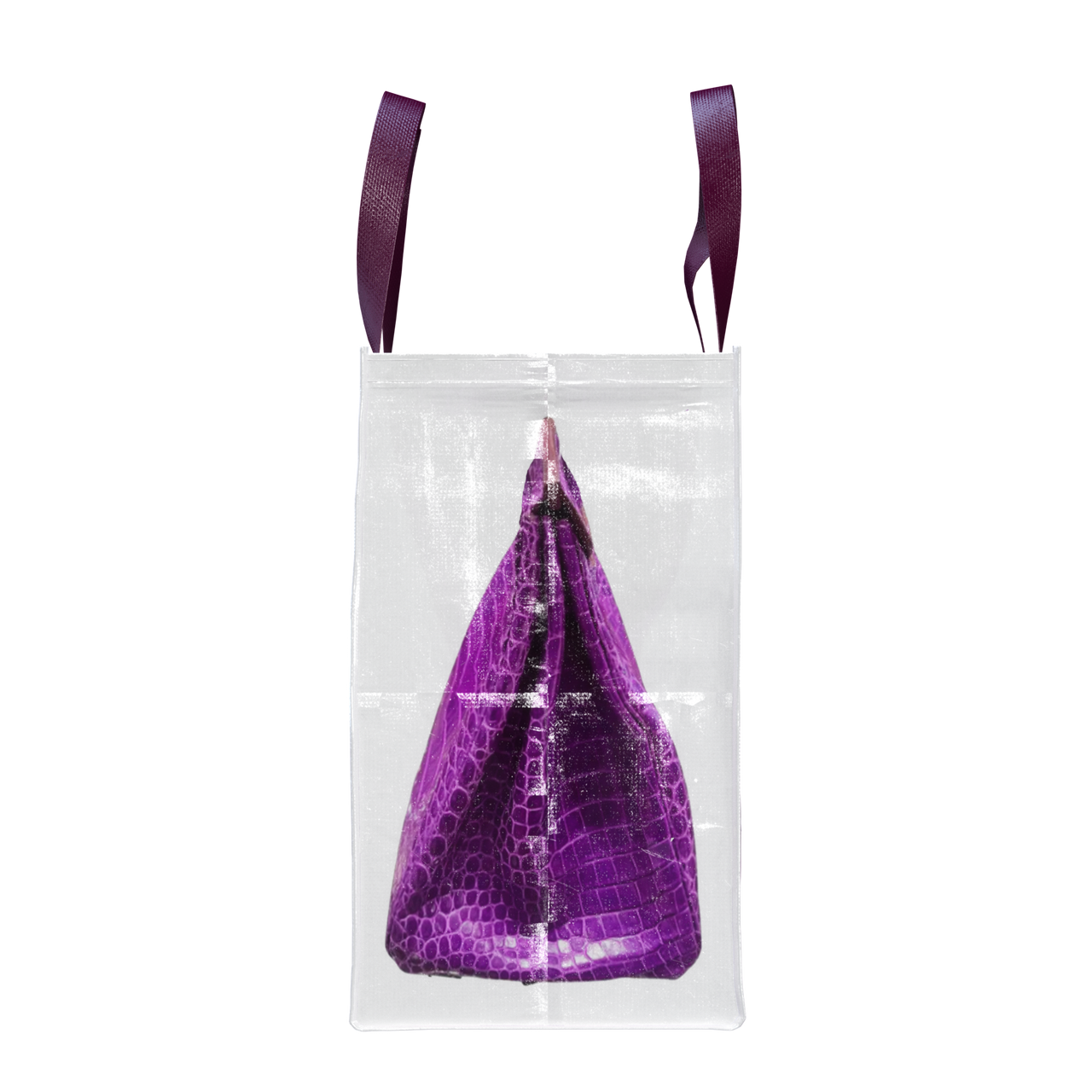 AMETHYST BIRKIN GROCERY BAG SIDE