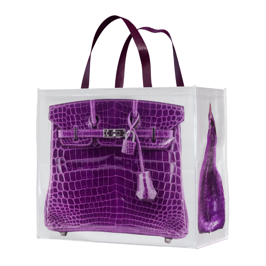 AMETHYST BIRKIN GROCERY BAG front