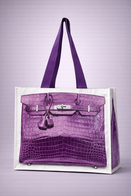 FRENCH VIOLET  Grocery Tote Bag