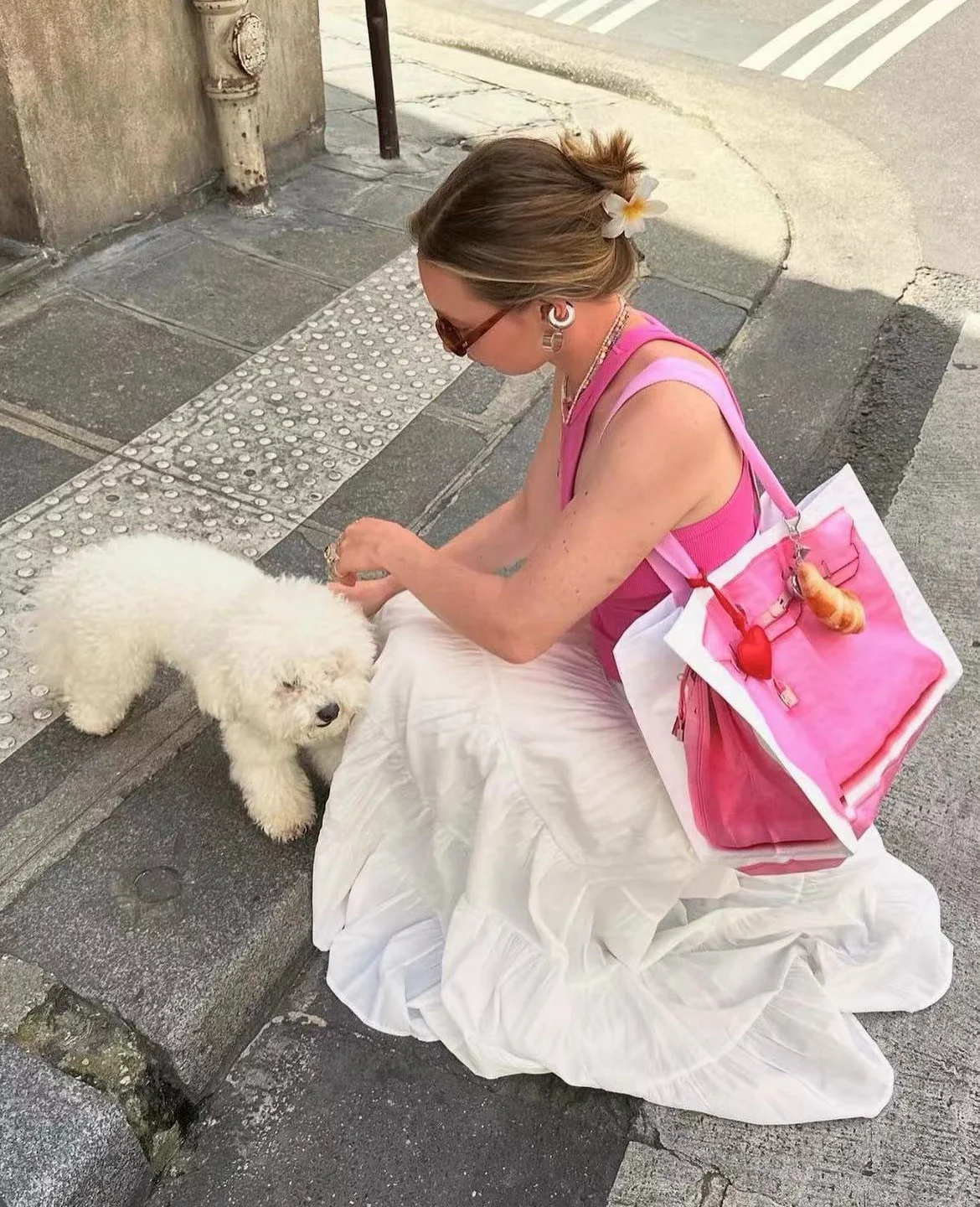 PANKY PINK  Grocery Tote Bag